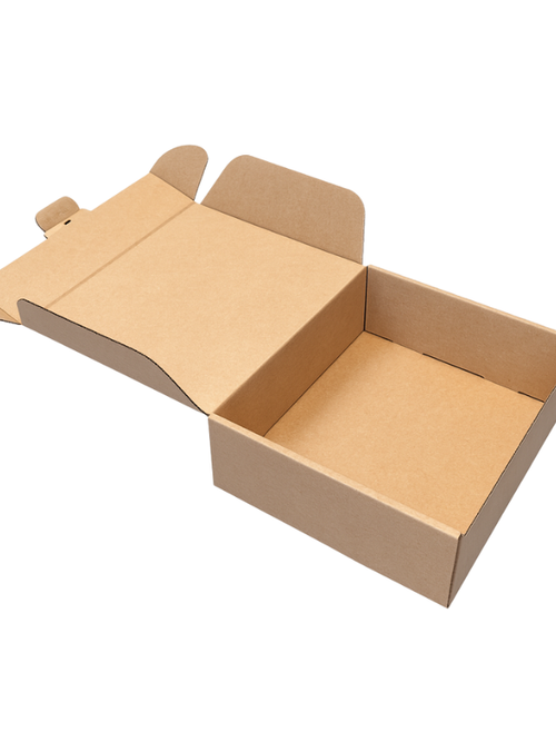 Scatola 27x23x8 cm per ecommerce per spedizione e traslochi fustellata automontante avana Kraft