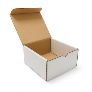 Scatola fustellata per ecommerce 15x15x8 cm Bianca Kraft