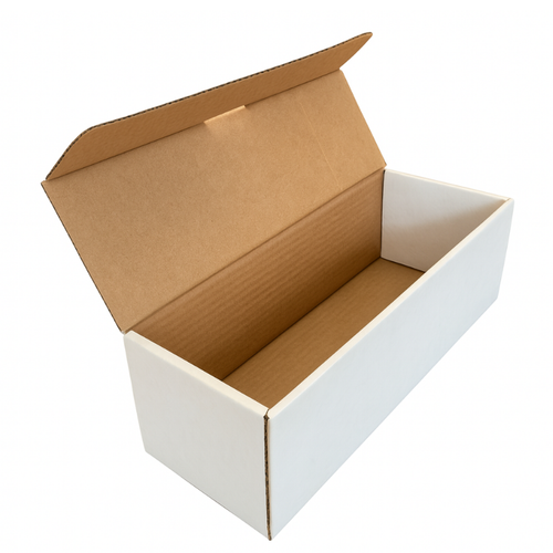 Scatola 36x11x11 cm per ecommerce per spedizione e traslochi fustellata bianca Kraft