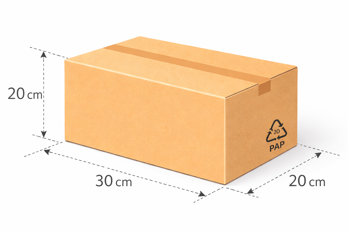 Scatola per spedizione e traslochi 30x20x20 cm Cartone Doppia Onda BC