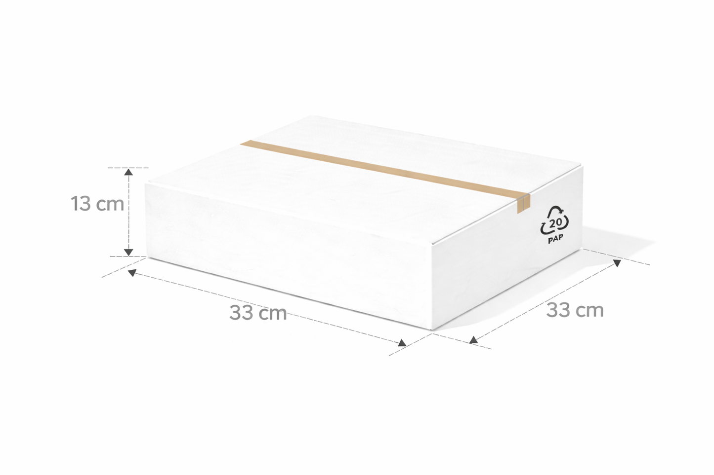 Scatola 33x33x13 cm americana bianca alta grammatura doppia onda