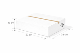 Scatola 33x33x13 cm americana bianca alta grammatura doppia onda