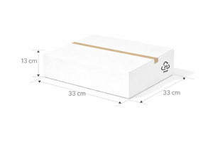 Scatola 33x33x13 cm americana bianca alta grammatura doppia onda