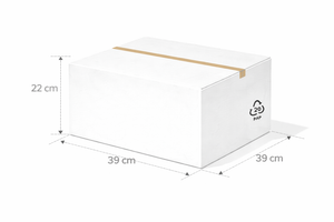 Scatola 39x39x22 cm americana bianca alta grammatura doppia onda