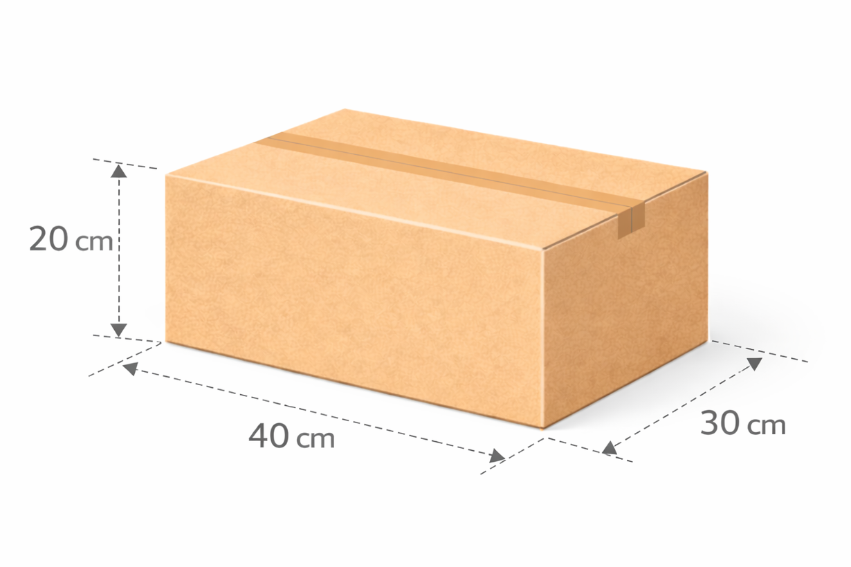 Scatola per spedizione e traslochi 40x30x20 cm Cartone Doppia Onda BC KRAFT