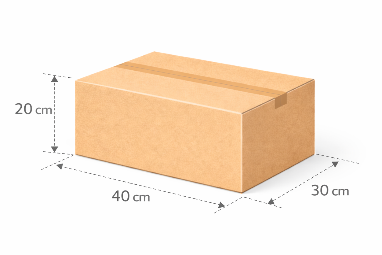 Scatola per spedizione e traslochi 40x30x20 cm Cartone Doppia Onda BC