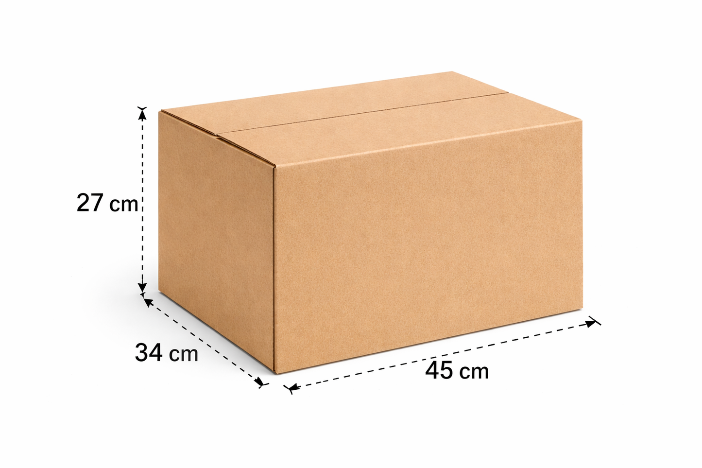 Scatola per spedizione e traslochi 45x34x27 cm misure interne avana doppia onda KRAFT resistente