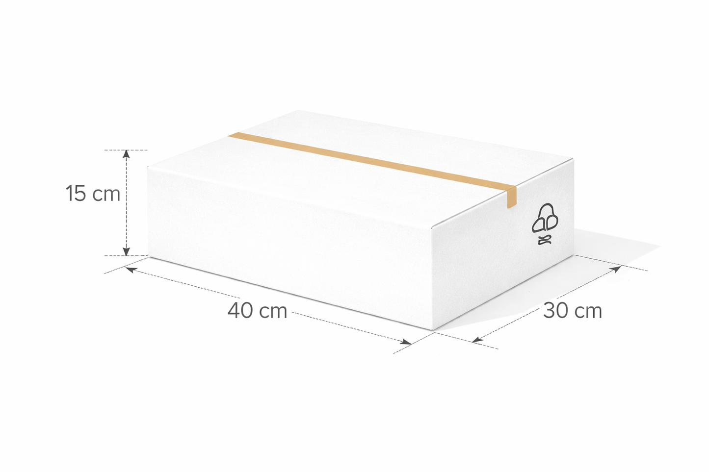 Scatola 40x30x15 cm Cartone Doppia Onda bianca alta grammatura