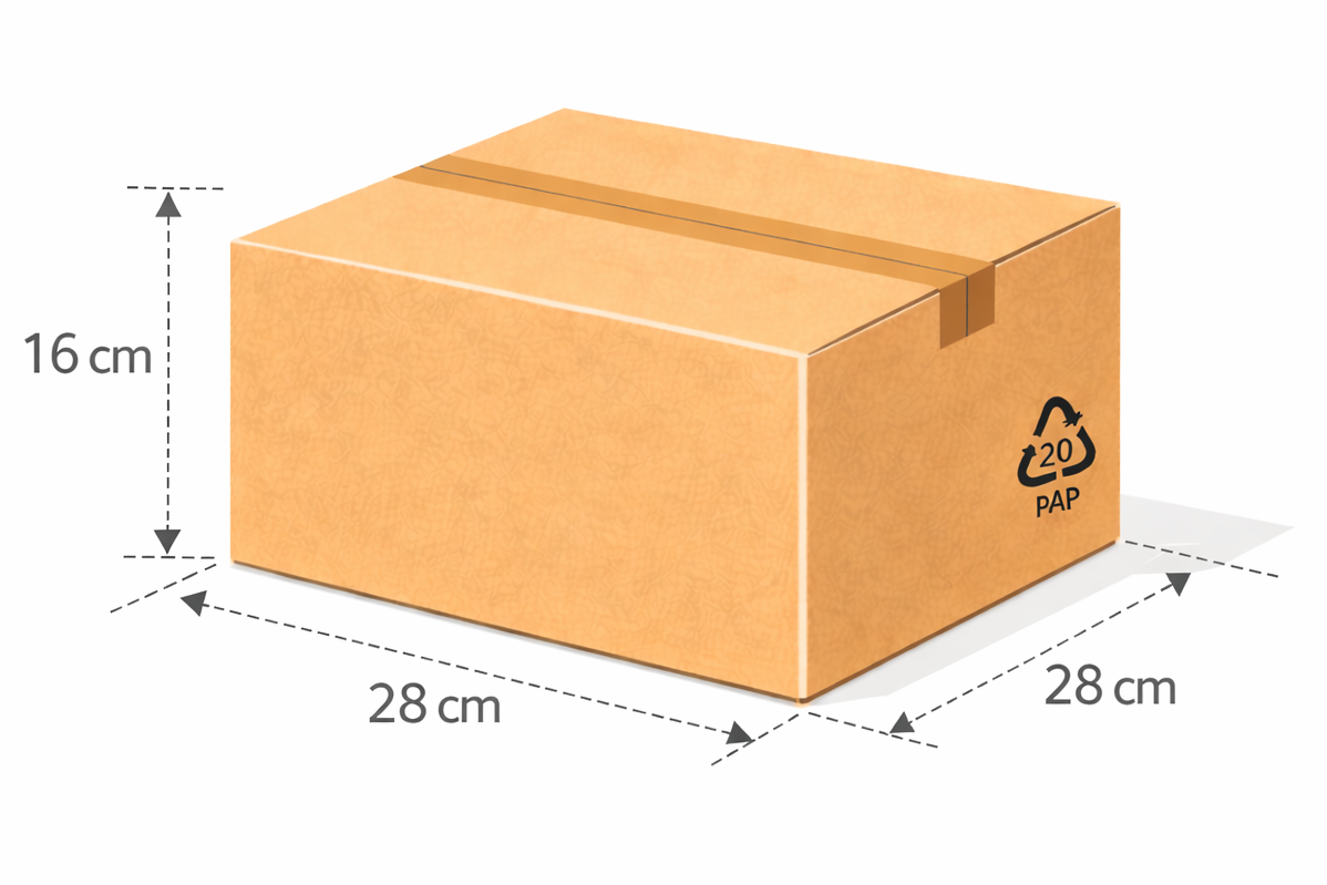 Scatola 28x28x16 cm avana Cartone Doppia Onda BC KRAFT