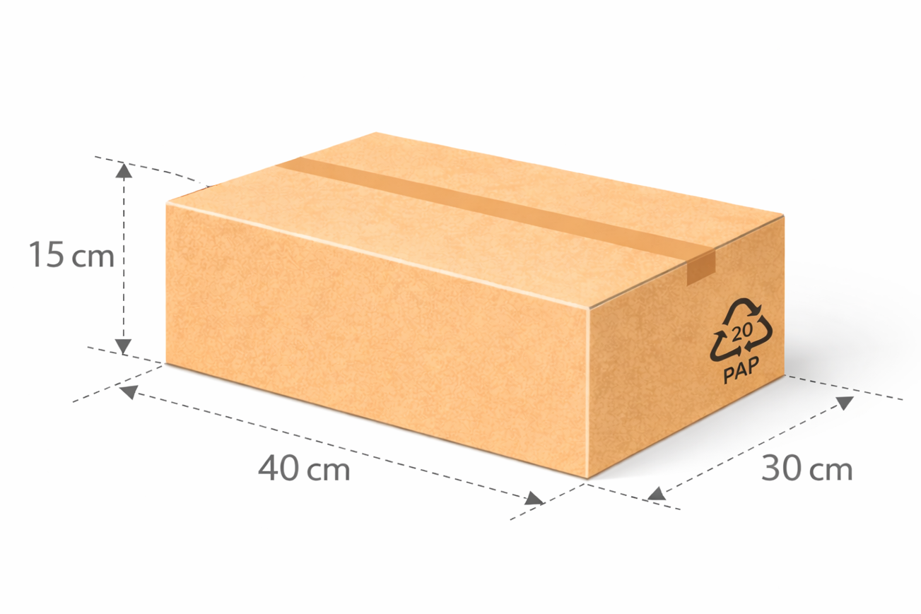 Scatola per spedizione e traslochi 40x30x15 cm Cartone Doppia Onda BC Kraft