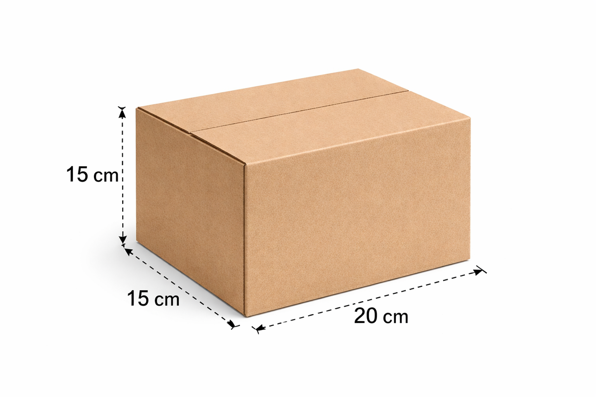 Scatola di cartone per spedizione e traslochi 20x15x15 doppia onda Kraft