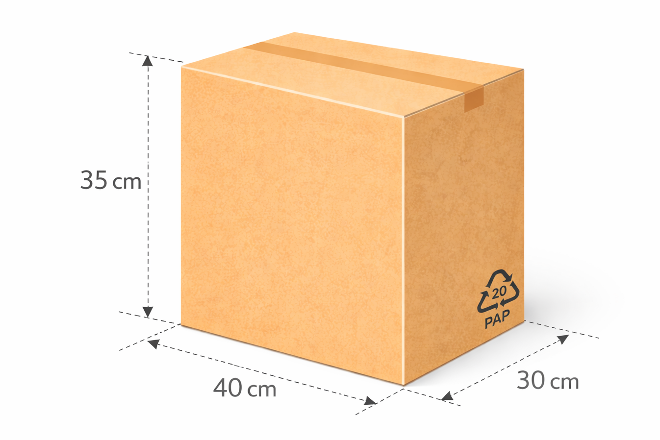 Scatola per spedizione e traslochi 40x30x35 cm Cartone Doppia Onda BC
