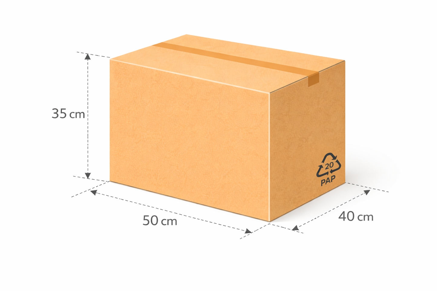 Scatola per spedizione e traslochi 50x40x35 cm Cartone Doppia Onda BC