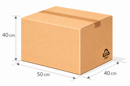 Scatola 50x40x40 cm avana Cartone Doppia Onda BC kraft