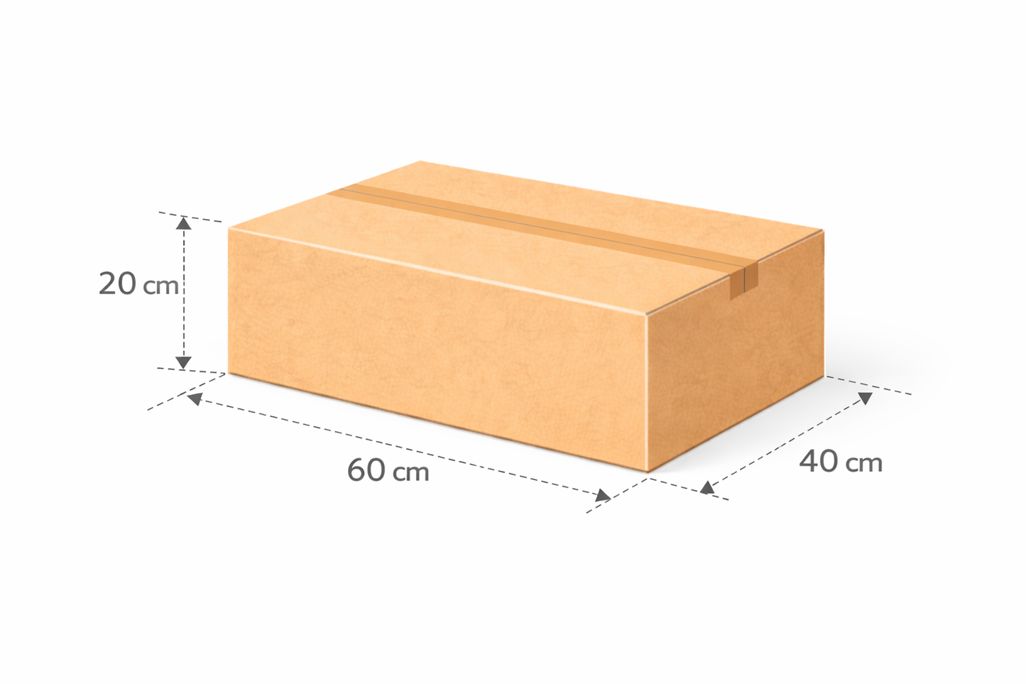 Scatola per spedizione e traslochi 60x40x20 cm Cartone Doppia Onda BC KRAFT