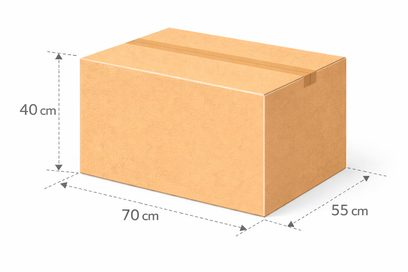 Scatola per spedizione e traslochi 70x55x40 cm Cartone Doppia Onda BC KRAFT