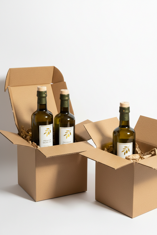 Scatole per bottiglie di olio