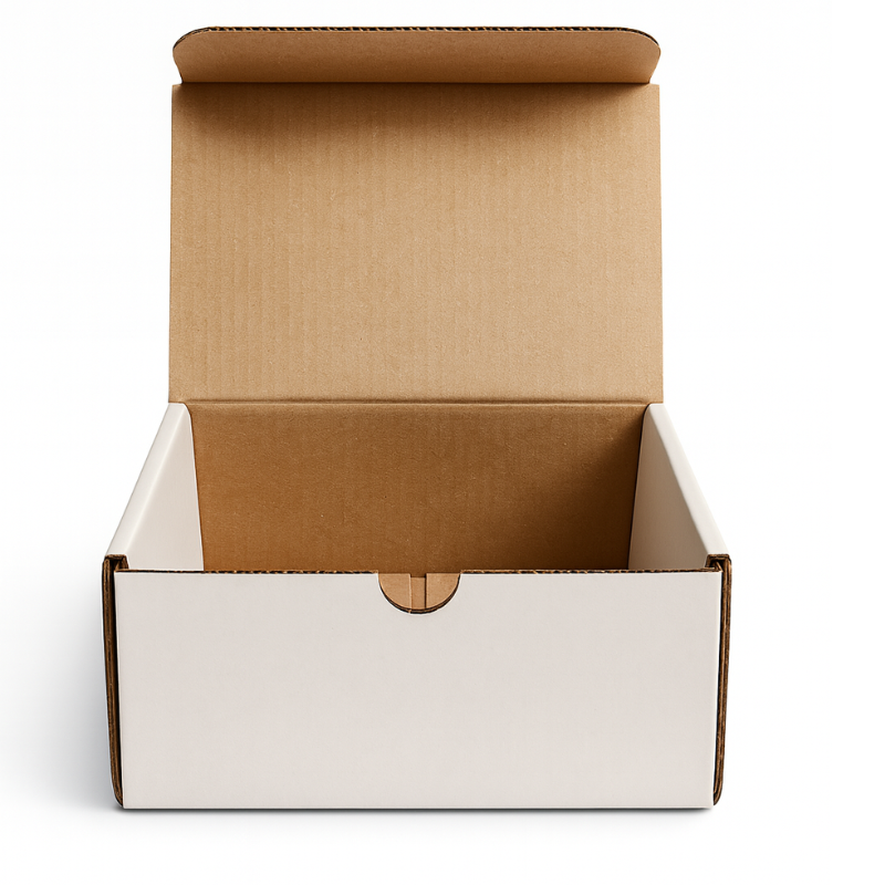 Scatola fustellata per ecommerce 21x14x9 cm Bianca Kraft