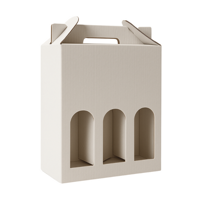 Scatola per bottiglie di vino confezione da 3 x 750 ml bottiglia BORDOLESE EU 40 x 26,5 x 8,6 cm