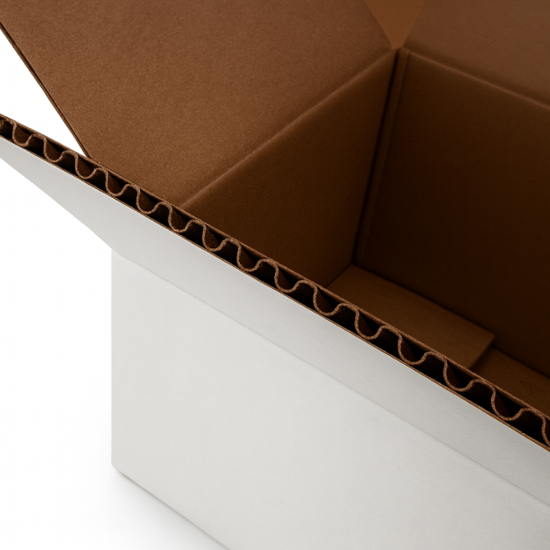 Scatola bianca 25x15x10,6 onda singola