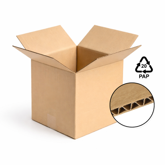 Scatola 20x15x15 cm onda singola B avana