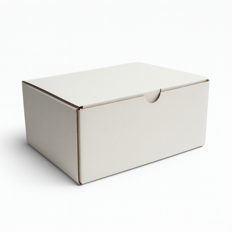 Scatola fustellata per ecommerce 21x14x9 cm Bianca Kraft