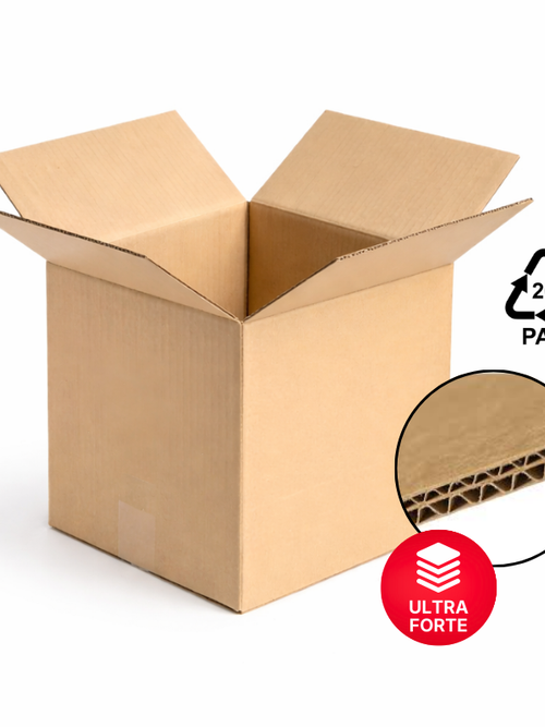 Scatola vulcano per spedizione e traslochi 90x30x40 cm avana doppia onda BC ad alta resistenza per prodotti di valore