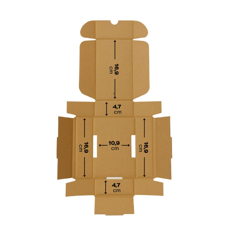 Scatola ecommerce FEFCO 426 automontante in cartone bianca – 18x11,5x4,7 cm