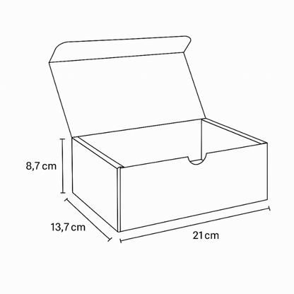 Scatola fustellata per ecommerce 21x14x9 cm Bianca Kraft
