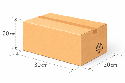 Scatola per spedizione e traslochi 30x20x20 cm Cartone Doppia Onda BC