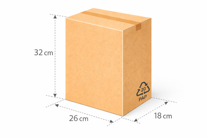 Scatola per spedizione e traslochi 26x18x32 cm Cartone Doppia Onda BC