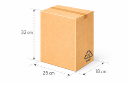 Scatola 26x18x32 cm Cartone Doppia Onda BC