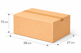 Scatola 38x27x15 cm Cartone Doppia Onda BC