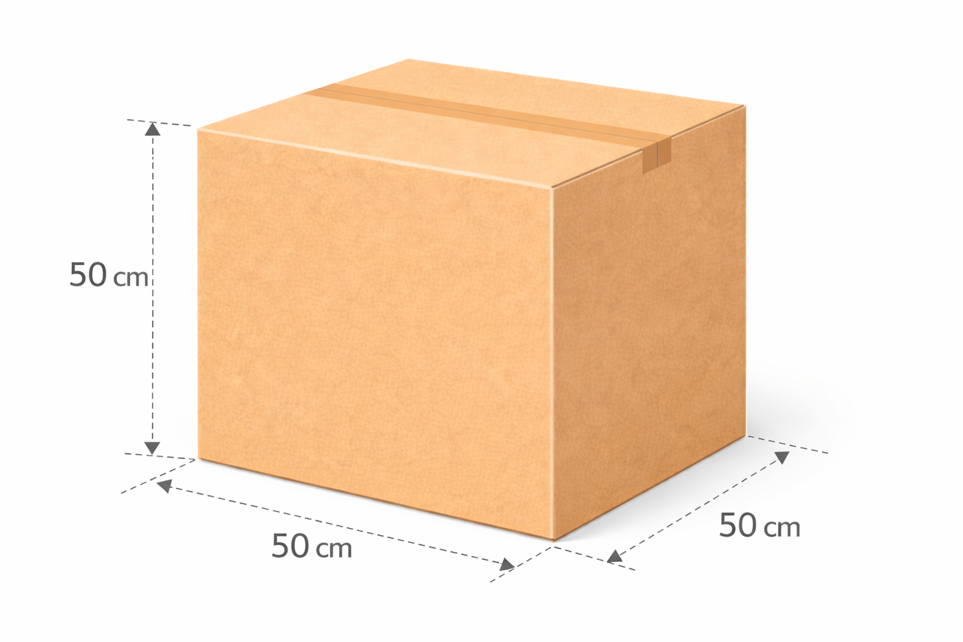Scatola 50x50x50 cm Cartone Doppia Onda BC KRAFT