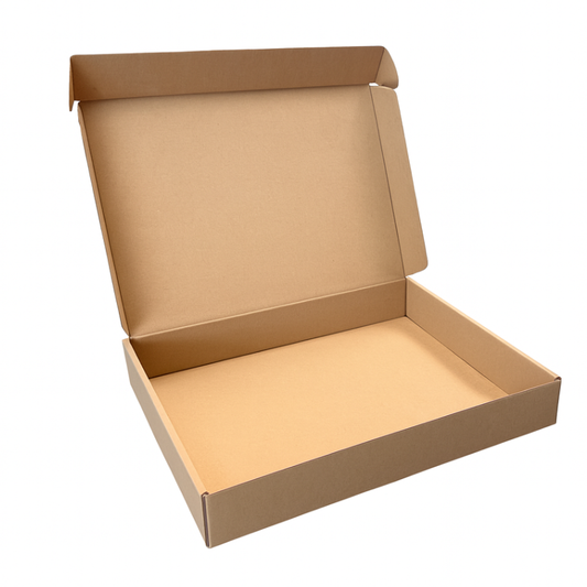 Scatola 27x27x6 cm per ecommerce fustellata FEFCO 426 Avana Kraft