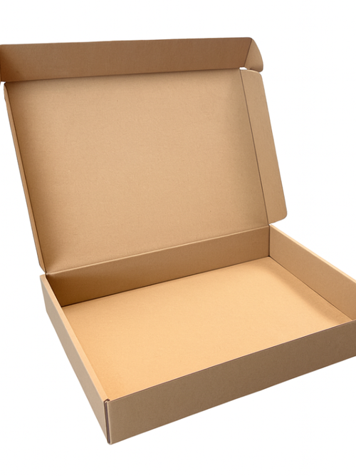 Scatola 37x30x9 cm per ecommerce  per spedizione e traslochi fustellata avana