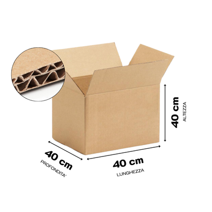 Scatola americana 40x40x40 doppia onda