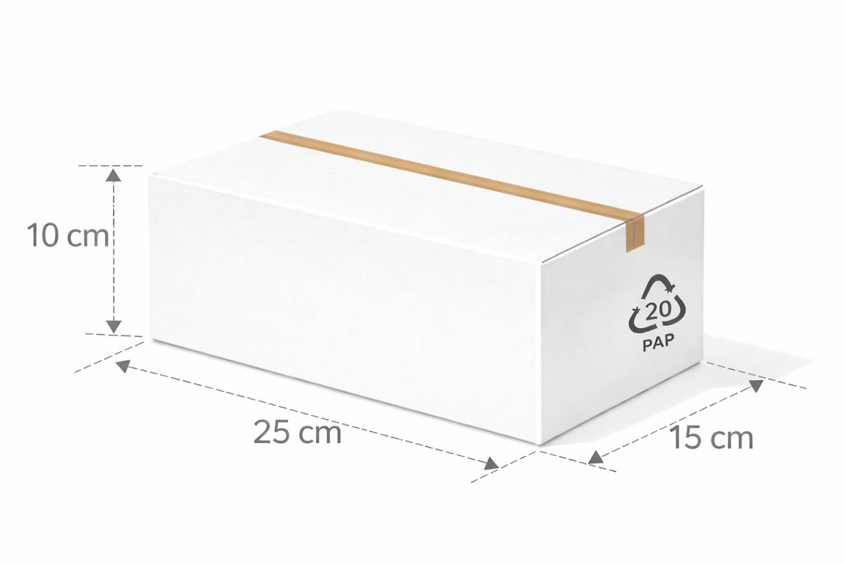 Scatola bianca 25x15x10 onda singola