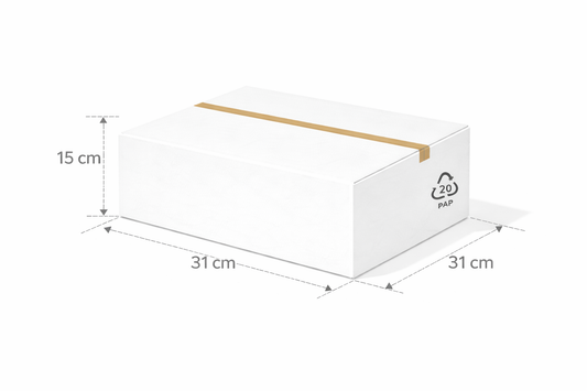 Scatola 31x31x15 cm americana bianca alta grammatura  doppia onda
