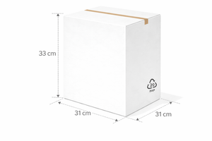 Scatola 31x31x33 cm americana bianca alta grammatura doppia onda