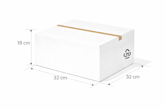 Scatola 32x32x18 cm americana bianca alta grammatura doppia onda