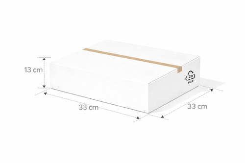 Scatola 33x33x13 cm americana bianca alta grammatura doppia onda