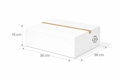 Scatola 36x36x15 cm americana bianca alta grammatura doppia onda