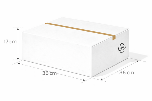 Scatola 36x36x17 cm americana bianca alta grammatura doppia onda