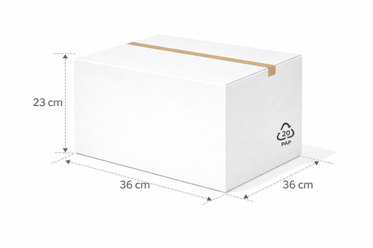 Scatola 36x36x23 cm americana bianca alta grammatura doppia onda