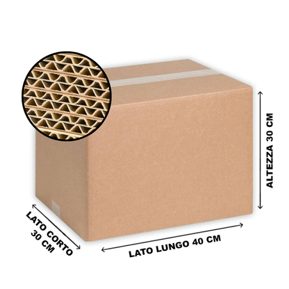 Scatola in cartone doppia onda 40x30x30