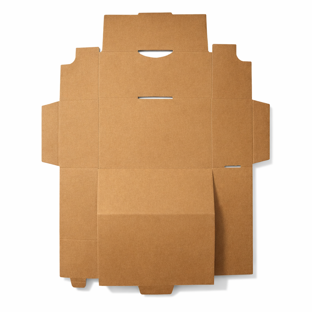 Scatola fustellata ecommerce automontante 25x16x10 cm avana/bianca