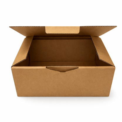 Scatola fustellata ecommerce automontante 25x16x10 cm avana/bianca