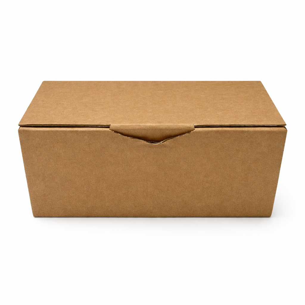 Scatola fustellata ecommerce automontante 25x16x10 cm avana/bianca