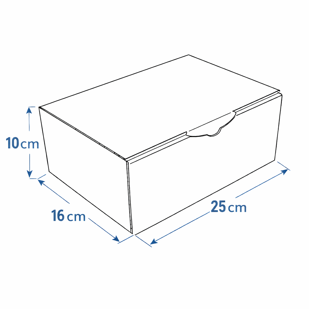 Scatola fustellata ecommerce automontante 25x16x10 cm avana/bianca